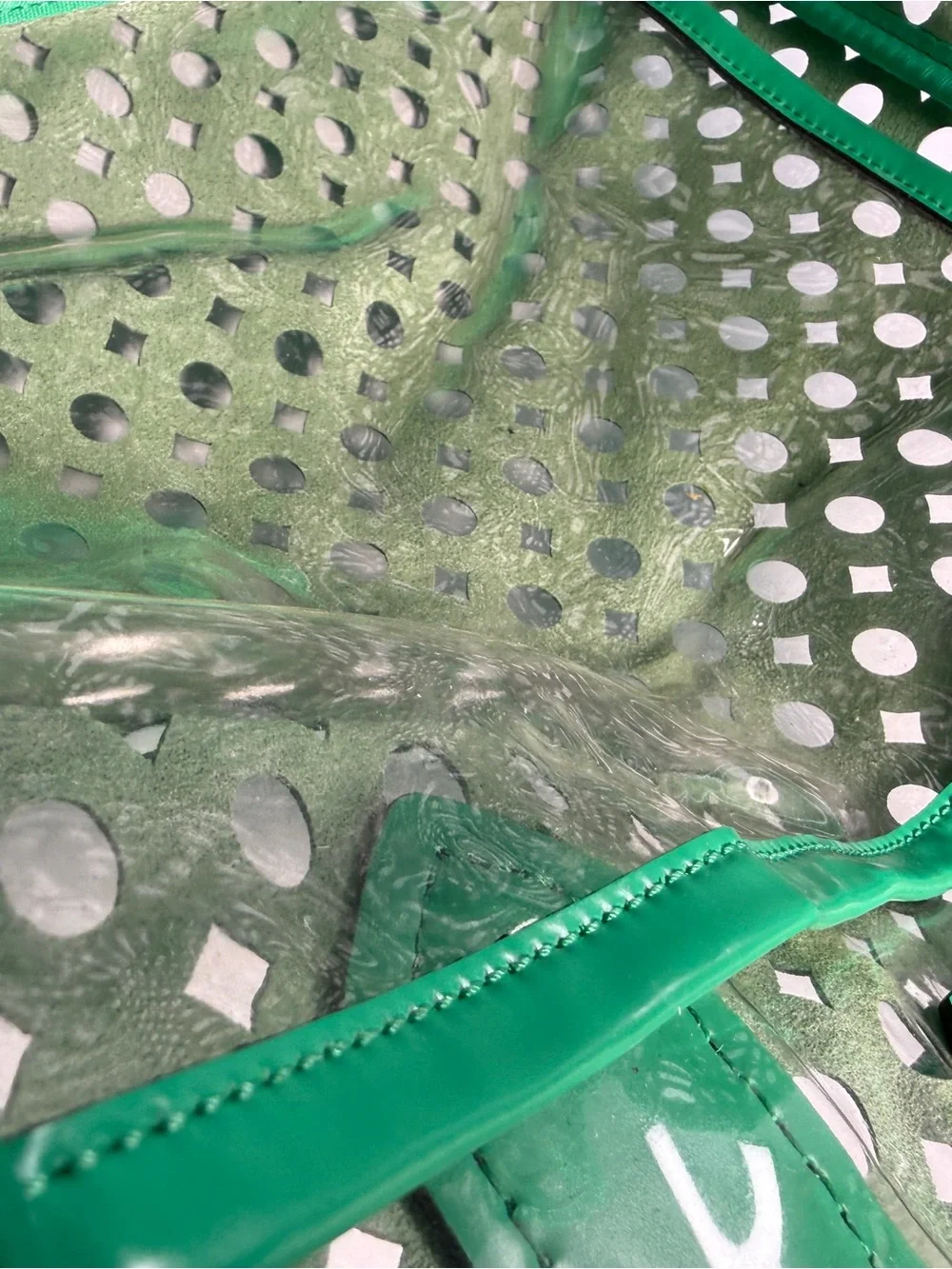 Milly Emerald Perforated Tote - Green
